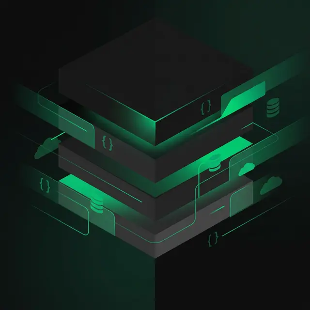 Abstract layered technology stack visualization