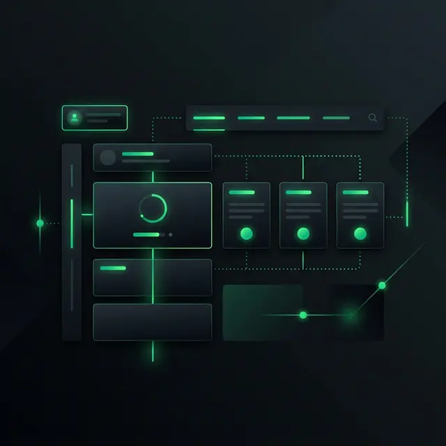 Abstract minimalist UI wireframe layout